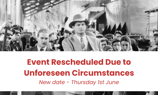 SMSA’s event ‘Schindler’s List: 30th Anniversary – Talk & Film Screening’ Rescheduled to Thu 1st June 2023